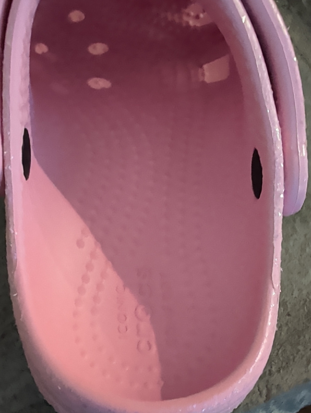 Crocs Classic Pink Glitter Sparkle Clogs Toddler/Little Kids Size C11 - Picture 4 of 5